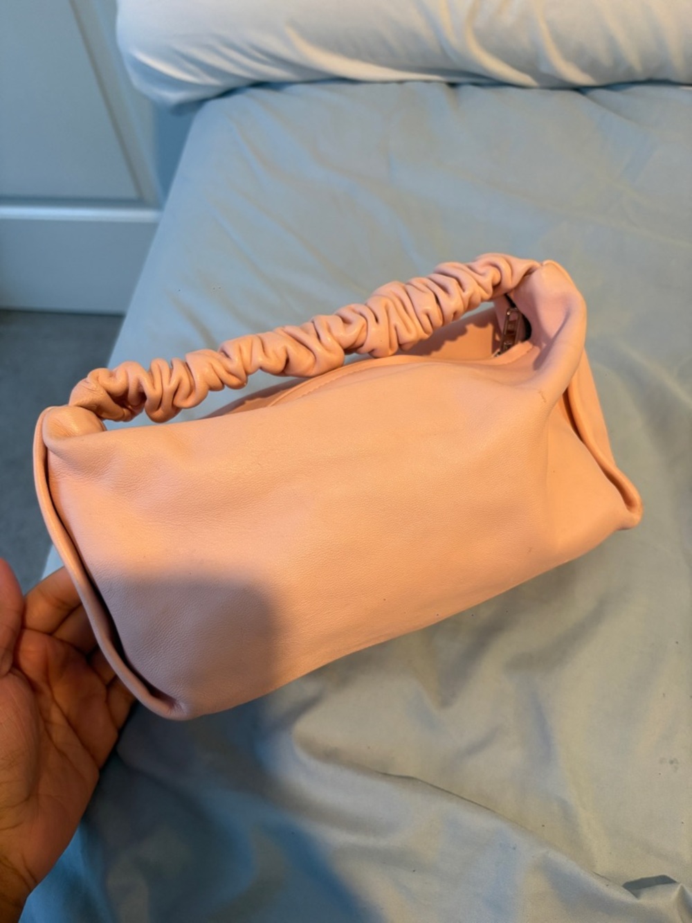 Alexander Wang Pink Ruched-Handle Mini Shoulder Bag